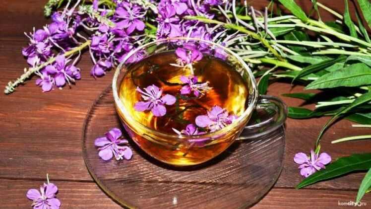 A decoction of weed leaves and flowers for the treatment of male diseases