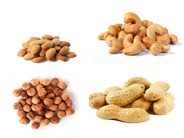 Nuts - a product that effectively increases male potency